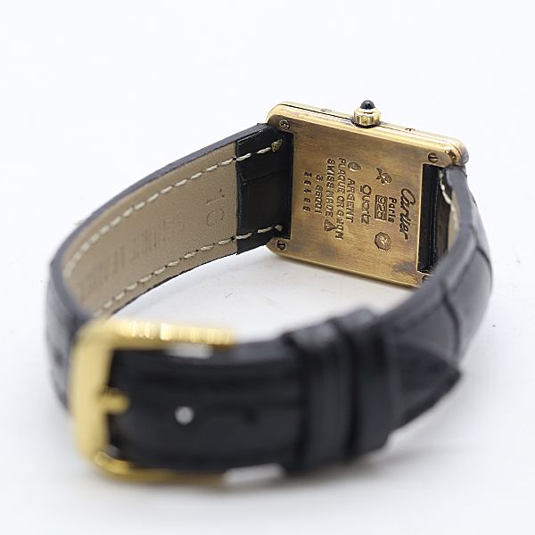 Cartier Must Tank SM Quartz Yellow Dial Watch — view 4