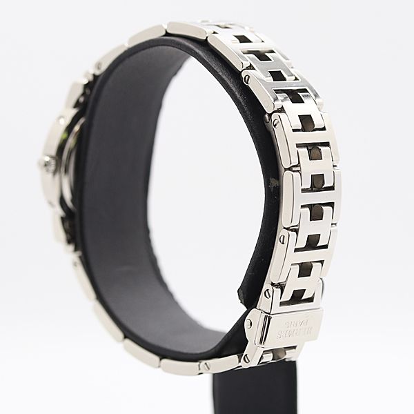 Hermes Clipper Cles Quartz Diamond Bezel White Shell Dial Watch — view 3