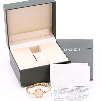Gucci Quartz Bangle Watch Shell Dial — view 5