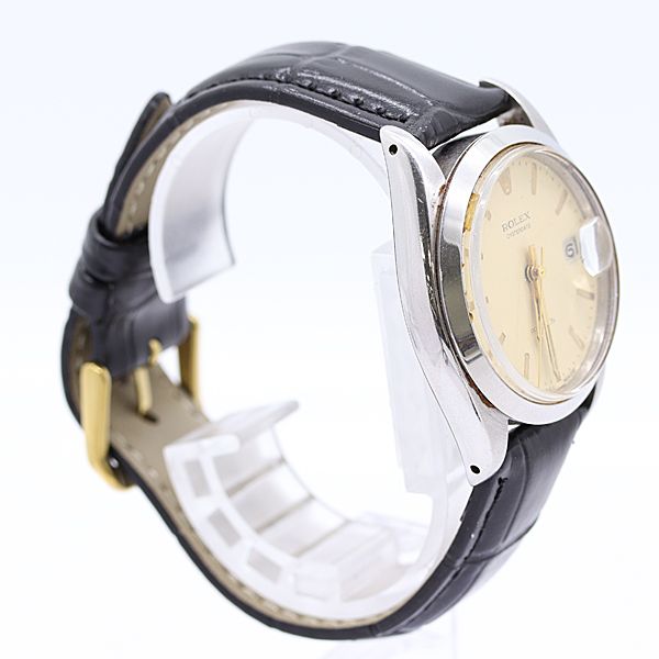 Rolex Oyster Date Precision Manual Winding Ivory Dial Watch — view 2