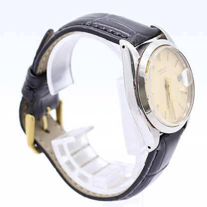 Rolex Oyster Date Precision Manual Winding Ivory Dial Watch — view 2
