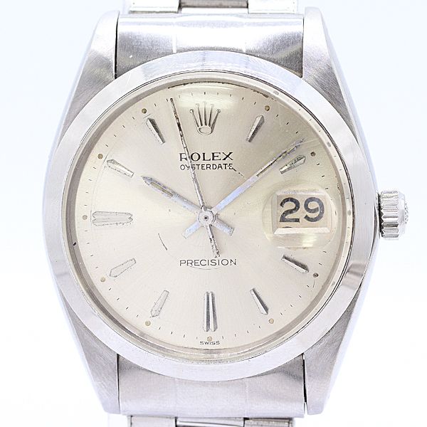 Rolex Oyster Date Precision Manual Winding Champagne Dial Watch