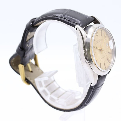 Rolex Oyster Date Precision Manual Winding Champagne Dial Watch — view 2