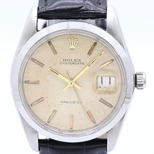 Rolex Oyster Date Precision Manual Winding Champagne Dial Watch
