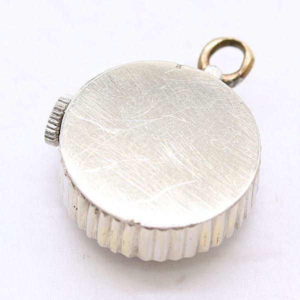 Rolex Precision Manual Winding 18k 750 Silver Dial Pendant Watch Pocket — view 2