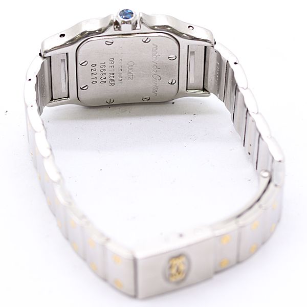 Cartier Santos Galbe Yg SS Quartz Ivory Dial Watch — view 4