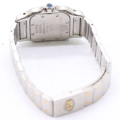 Cartier Santos Galbe Yg SS Quartz Ivory Dial Watch — view 4