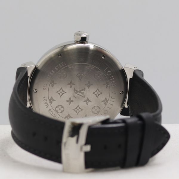 Louis Vuitton Tambour GMT Automatic Date GMT Gray Black Dial Watch — view 4