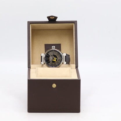 Louis Vuitton Tambour GMT Automatic Date GMT Gray Black Dial Watch — view 5