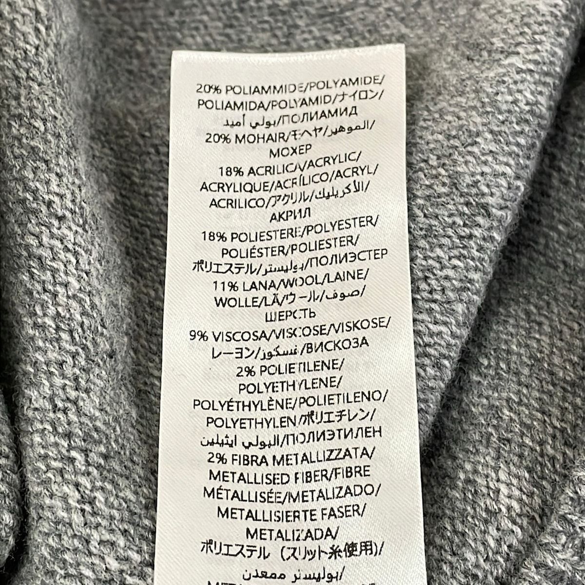 Gucci Long Sleeve Sweater M Gray Pink Multi Yuko Higuchi Cat Interlocking — view 5