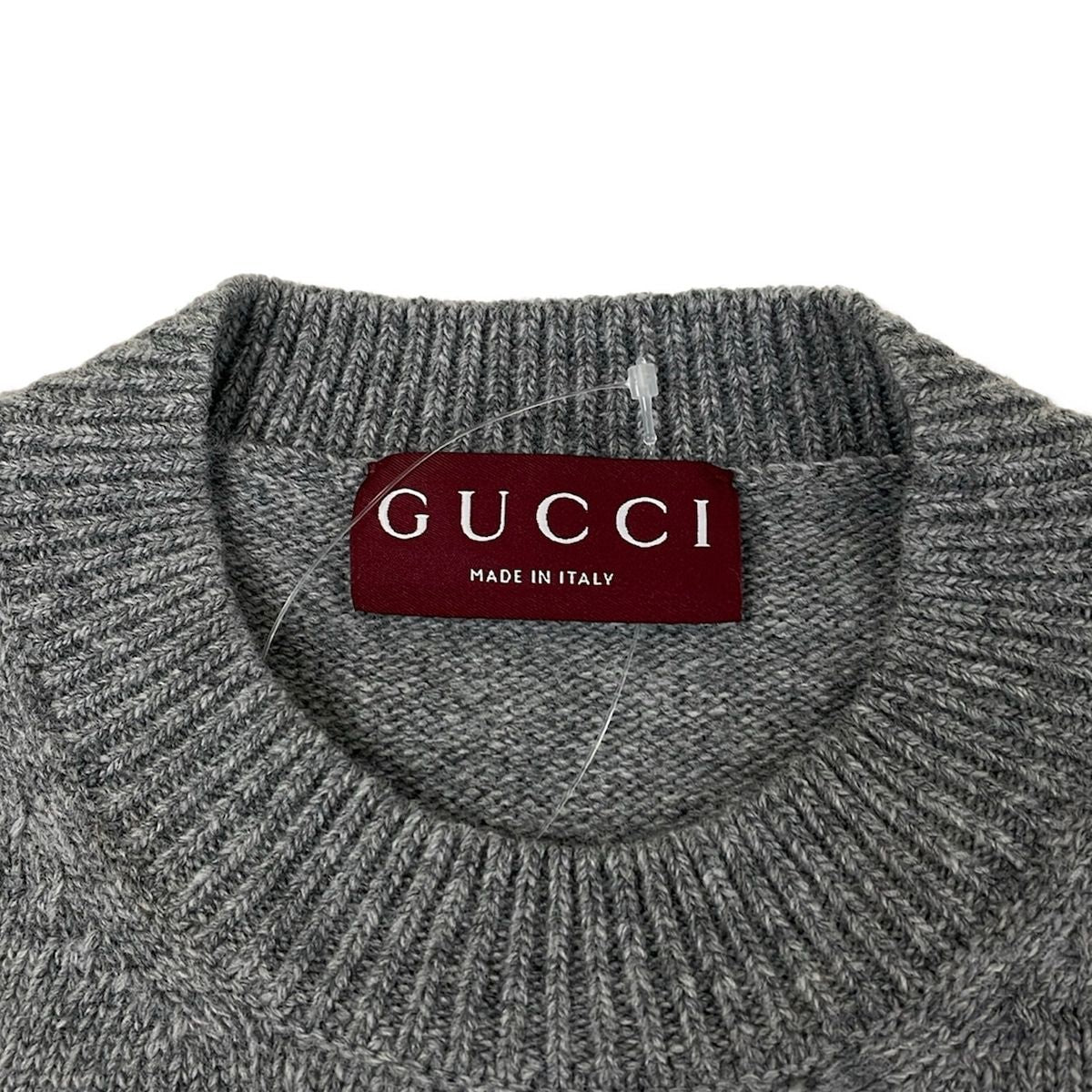 Gucci Long Sleeve Sweater M Gray Pink Multi Yuko Higuchi Cat Interlocking — view 8