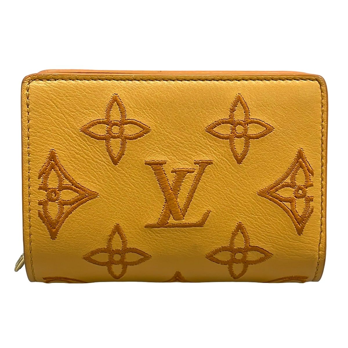 Louis Vuitton Bifold Wallet Collection Line Portefeuille Clair Saffron Leather