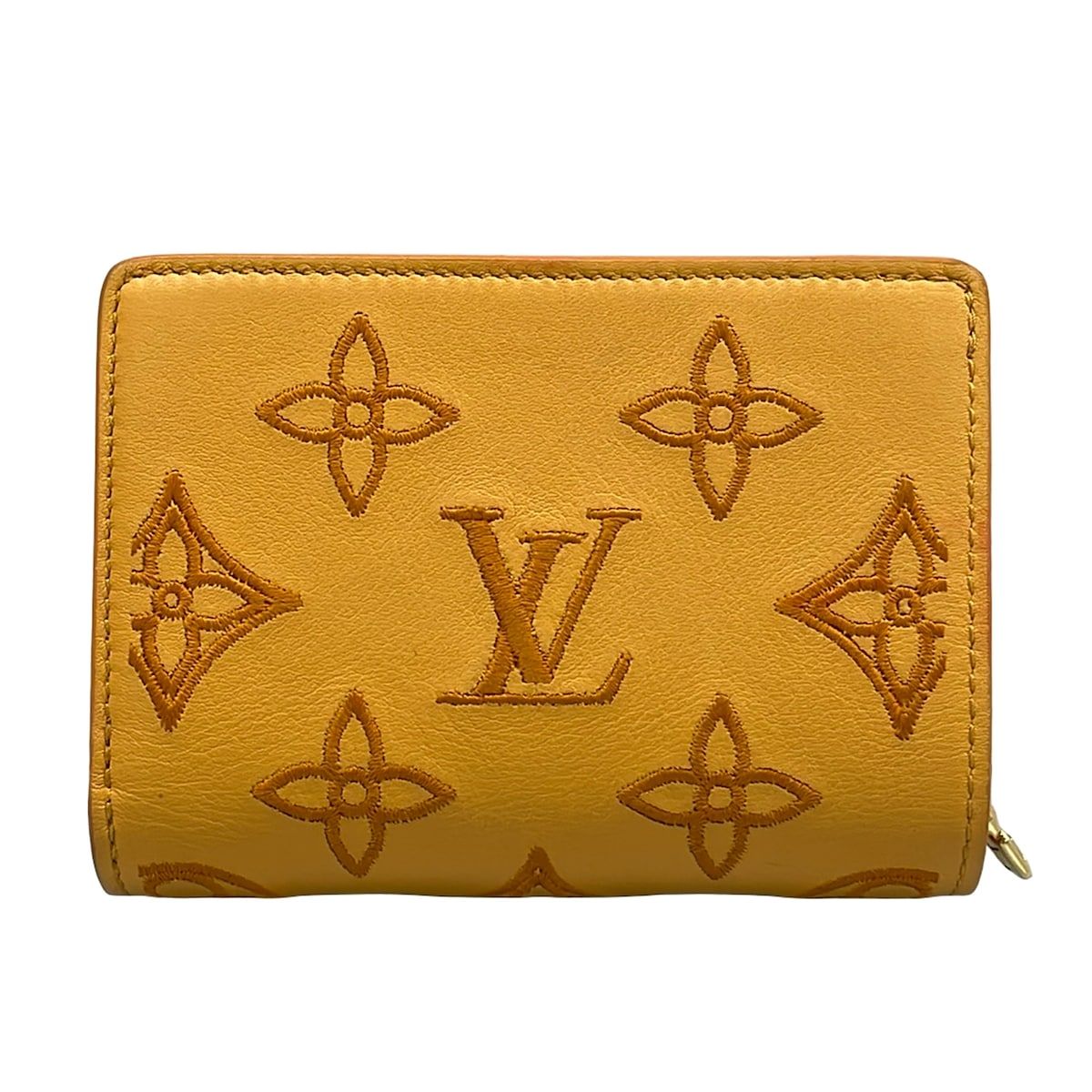 Louis Vuitton Bifold Wallet Collection Line Portefeuille Clair Saffron Leather — view 2
