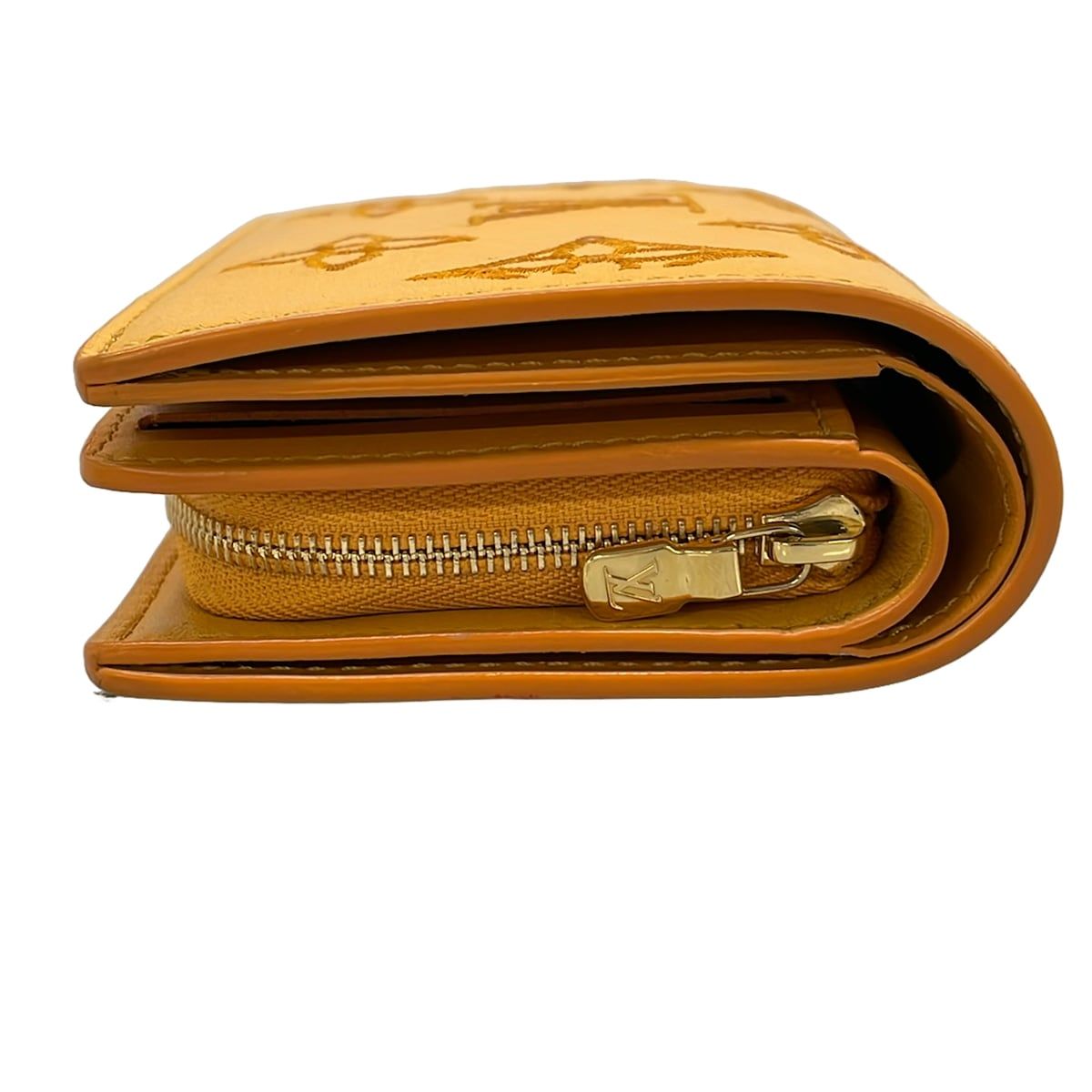 Louis Vuitton Bifold Wallet Collection Line Portefeuille Clair Saffron Leather — view 8