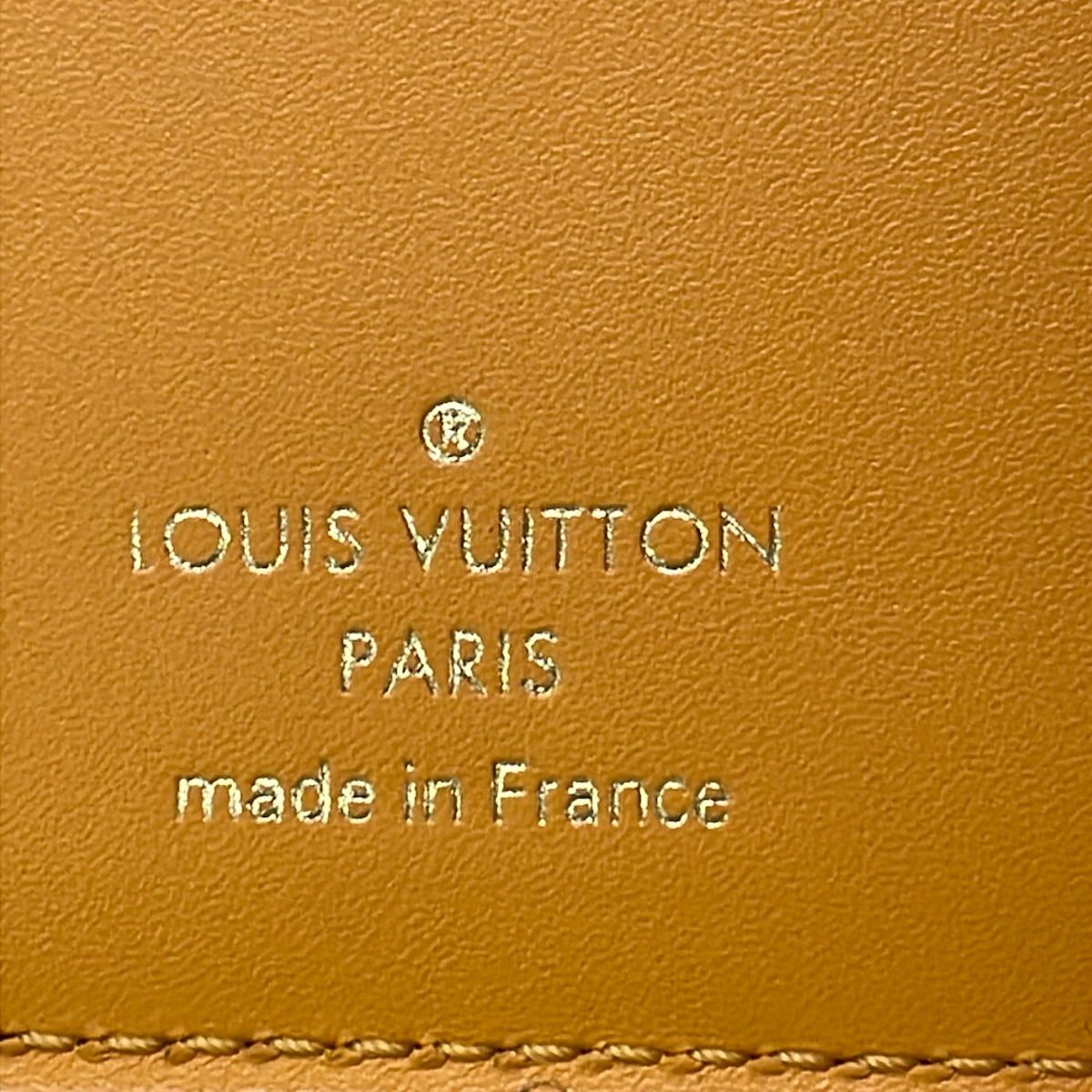 Louis Vuitton Bifold Wallet Collection Line Portefeuille Clair Saffron Leather — view 5
