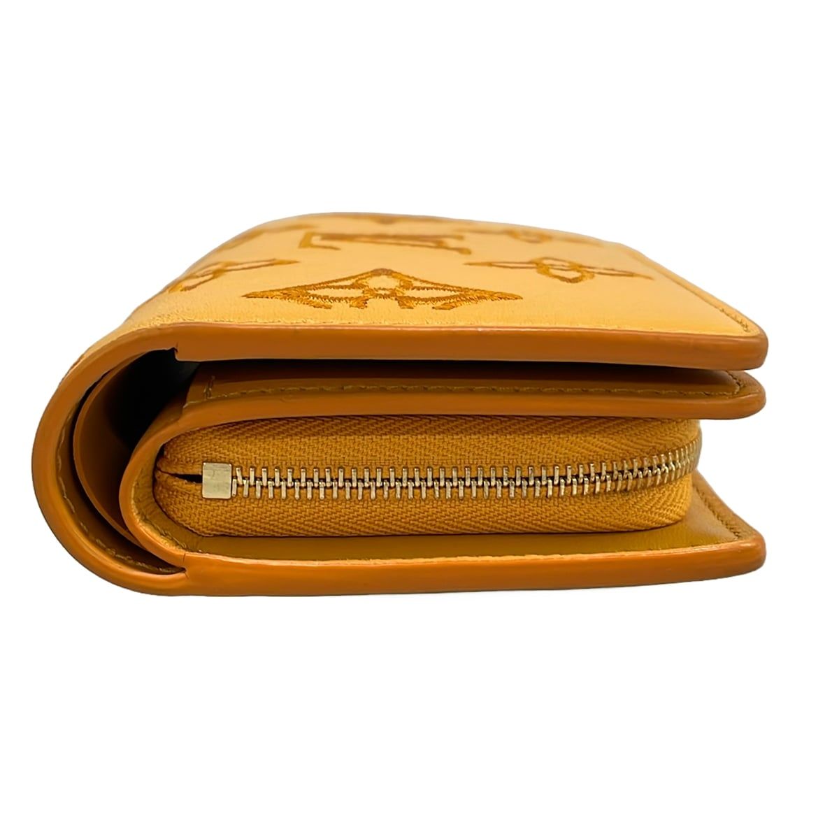 Louis Vuitton Bifold Wallet Collection Line Portefeuille Clair Saffron Leather — view 9
