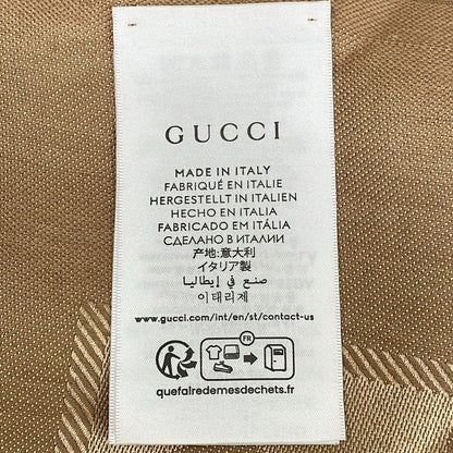 Gucci Shawl GG Jacquard Silk Wool Beige Large Scarf — view 3