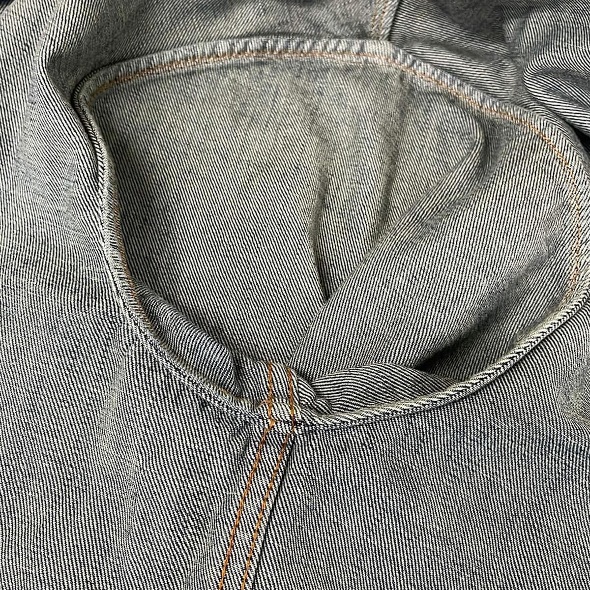 Prada Jean XL Navy Long Sleeve Spring Autumn Triangle Logo Cotton Jacket — view 9