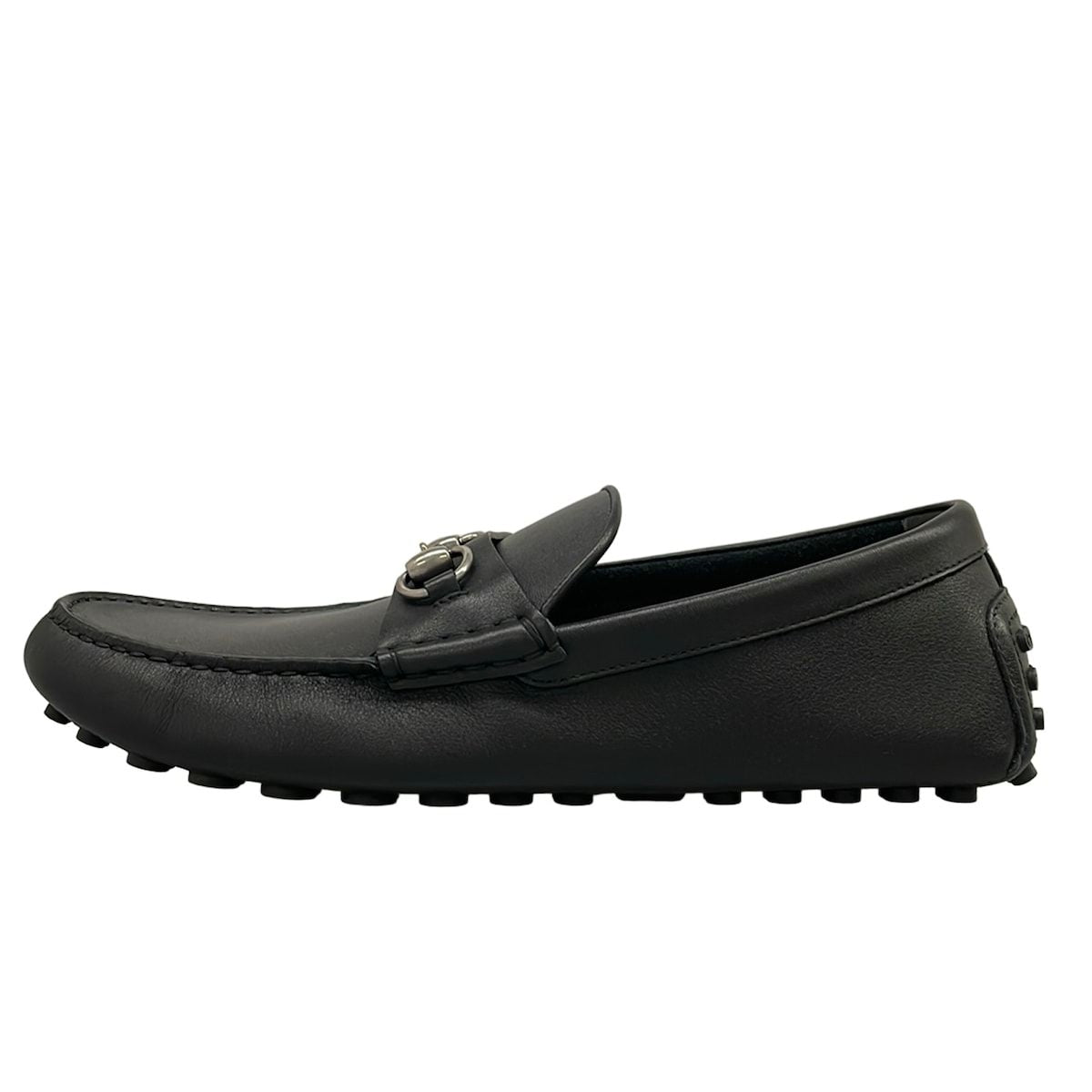 Gucci Driving Shoes 9 Horsebit Black Leather