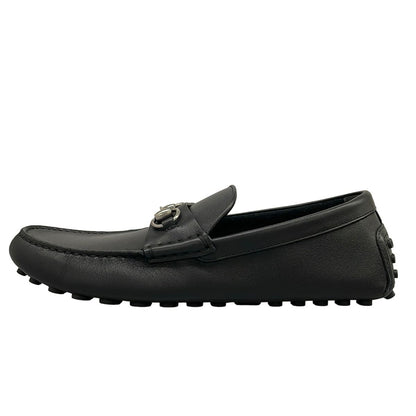 Gucci Driving Shoes 9 Horsebit Black Leather