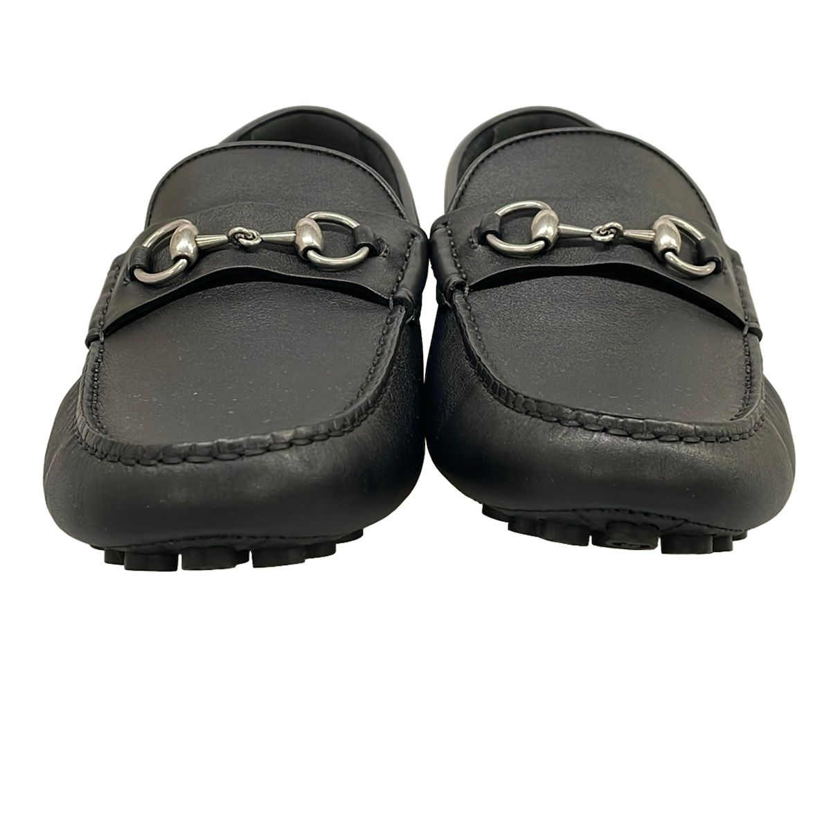 Gucci Driving Shoes 9 Horsebit Black Leather — view 5
