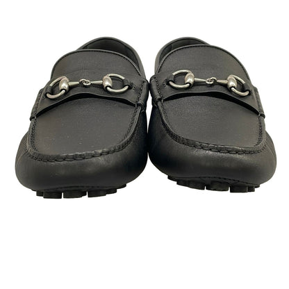 Gucci Driving Shoes 9 Horsebit Black Leather — view 5