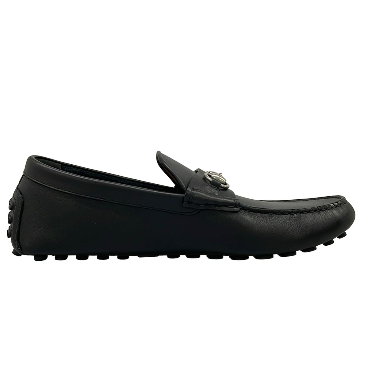 Gucci Driving Shoes 9 Horsebit Black Leather — view 2