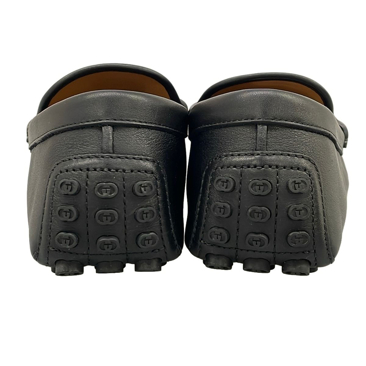 Gucci Driving Shoes 9 Horsebit Black Leather — view 6