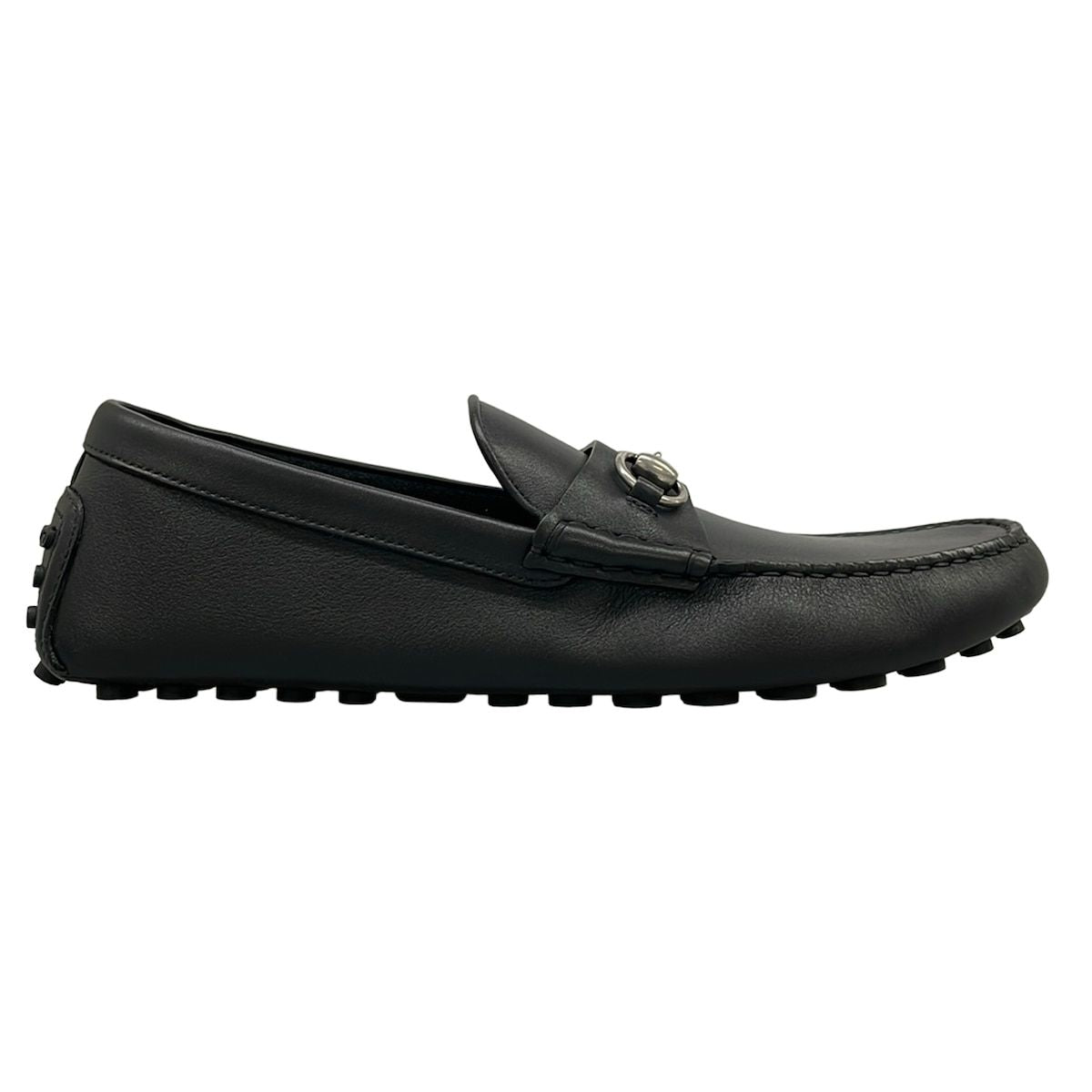 Gucci Driving Shoes 9 Horsebit Black Leather — view 4