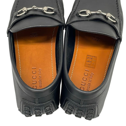 Gucci Driving Shoes 9 Horsebit Black Leather — view 7