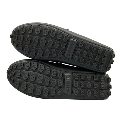 Gucci Driving Shoes 9 Horsebit Black Leather — view 8