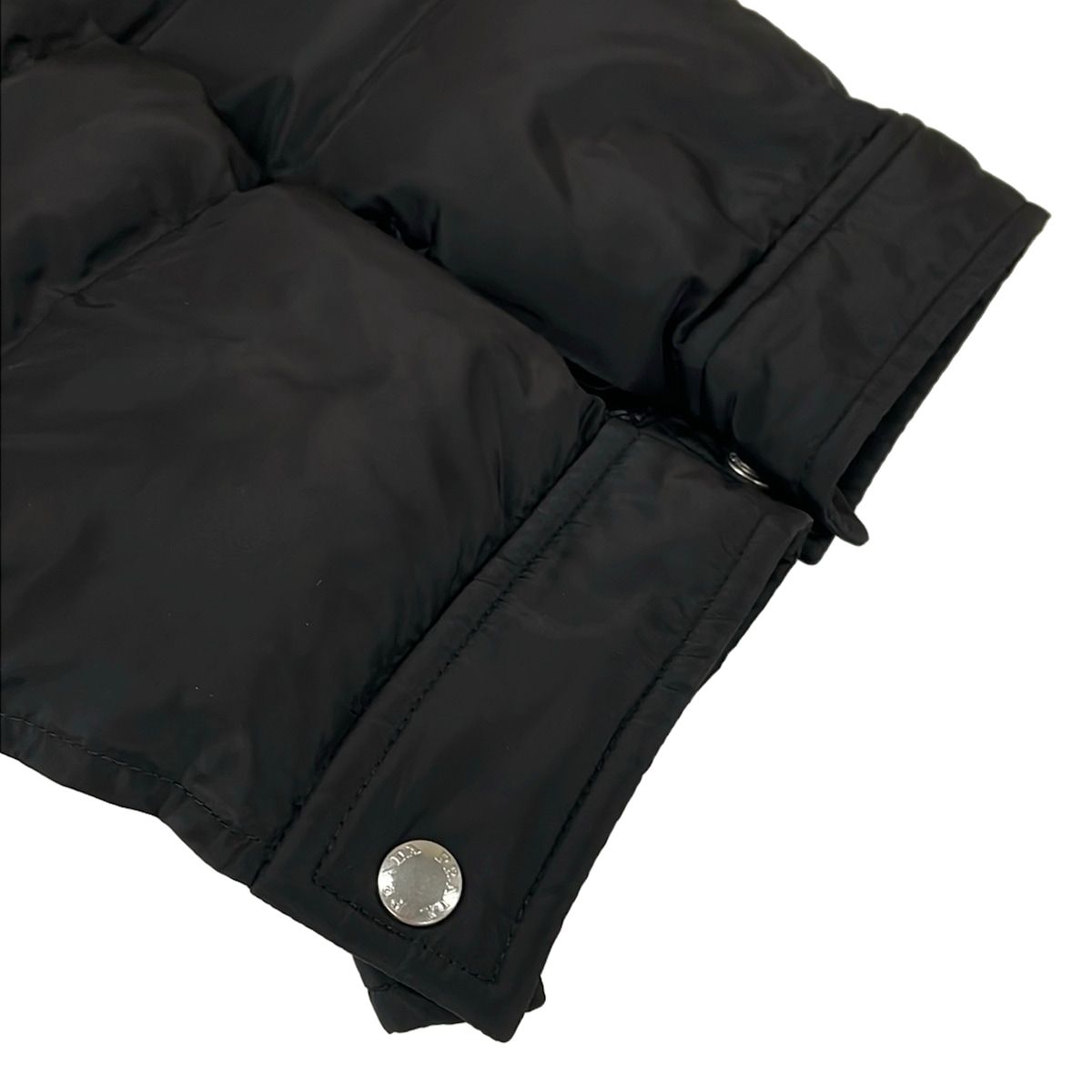 Prada Down Jacket 50 M Black Triangle Logo Long Sleeve Zip Up Winter — view 7