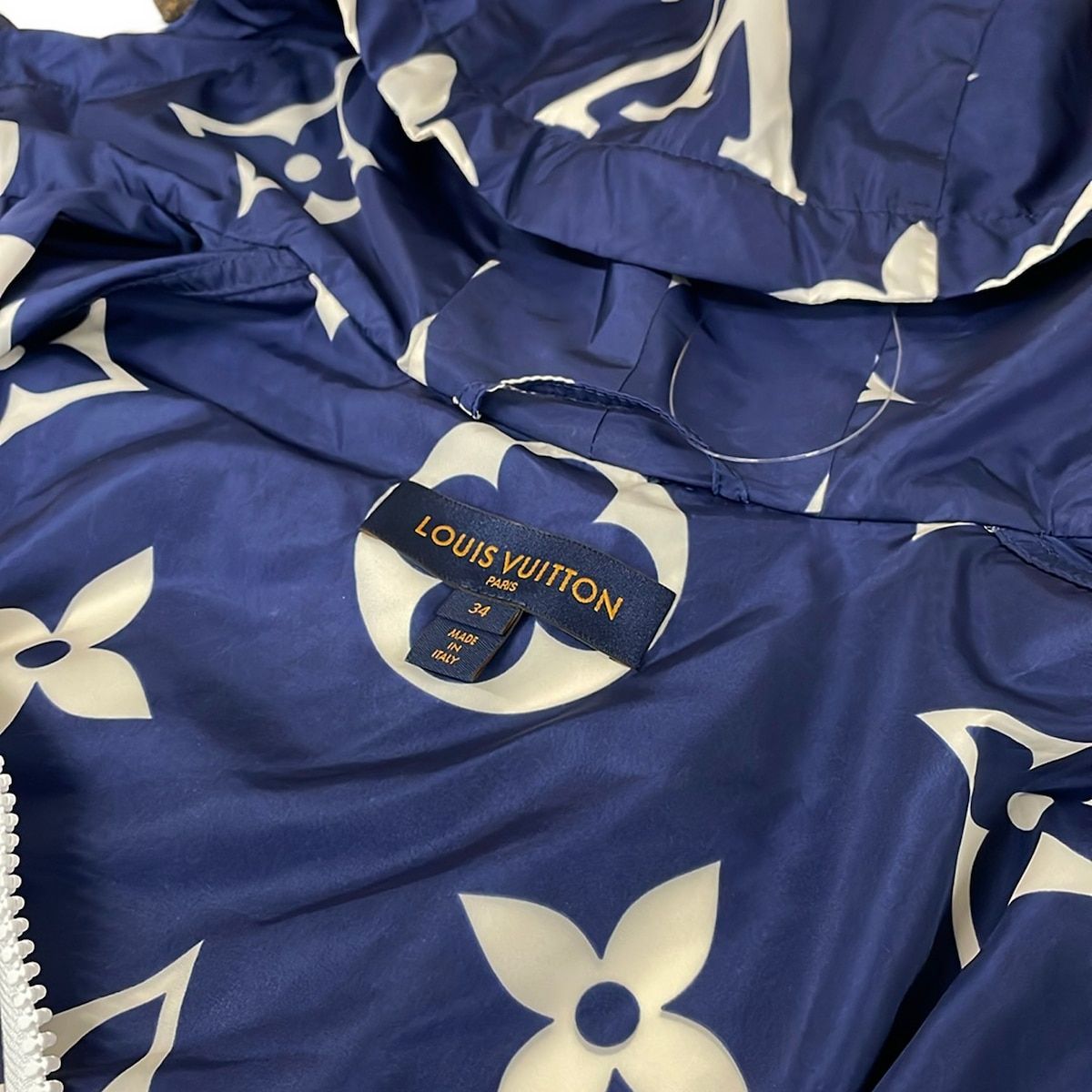 Louis Vuitton Jacket 34 S LV Escal Printed Navy White Long Sleeve Spring Autumn — view 7