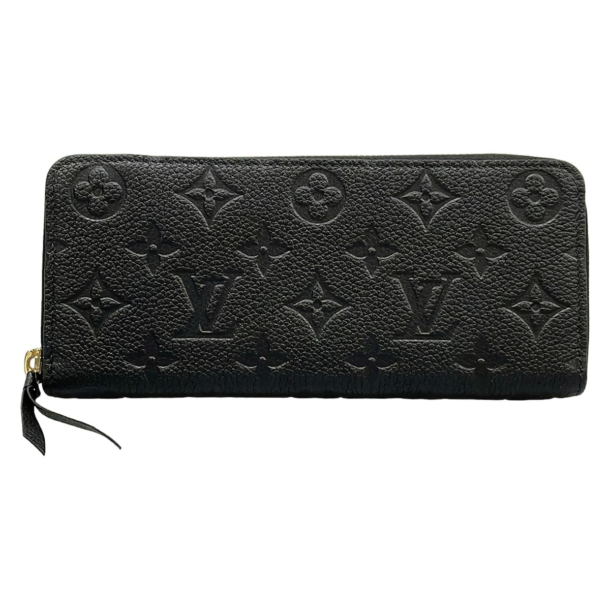 Louis Vuitton Wallet Monogram Empreinte Portefeuille Clemence Noir Leather