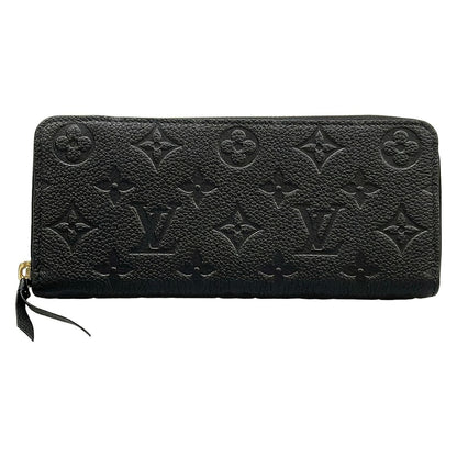 Louis Vuitton Wallet Monogram Empreinte Portefeuille Clemence Noir Leather