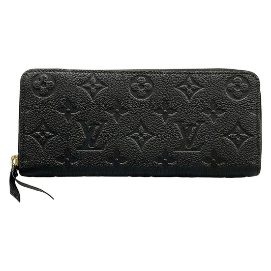 Louis Vuitton Wallet Monogram Empreinte Portefeuille Clemence Noir Leather