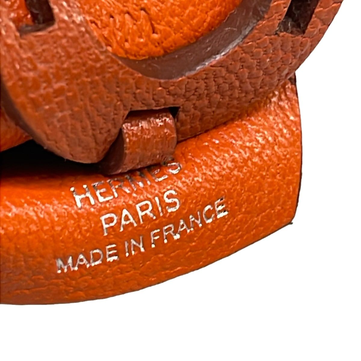 Hermes Key Holder Cui Buru Fou Orange Etoupe Biscuit Fireworks Artist — view 4