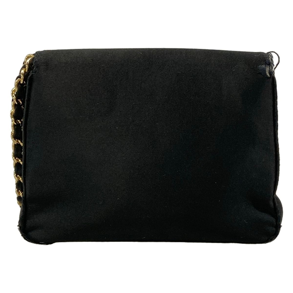 Chanel Clutch Black Mini Bag Flap Turnlock Chain Handle Gold — view 3
