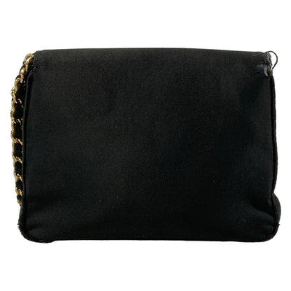Chanel Clutch Black Mini Bag Flap Turnlock Chain Handle Gold — view 3