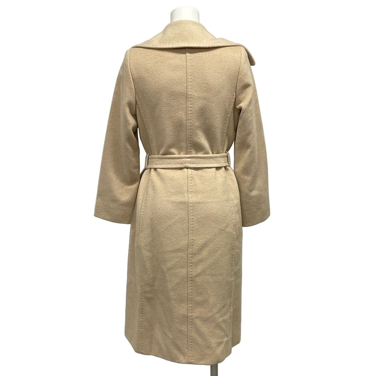 Max Mara Coat 36 S Manuela Light Beige Long Sleeve Autumn Winter — view 2