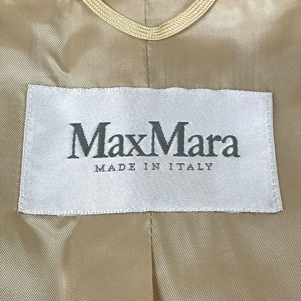 Max Mara Coat 36 S Manuela Light Beige Long Sleeve Autumn Winter — view 3