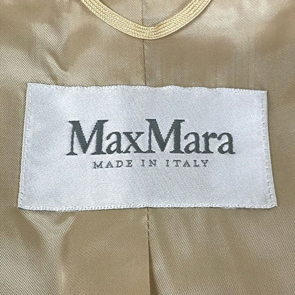 Max Mara Coat 36 S Manuela Light Beige Long Sleeve Autumn Winter — view 3
