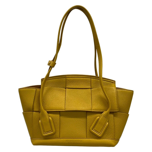 Bottega Veneta Shoulder Bag Smallsa Arco Dark Yellow Leather