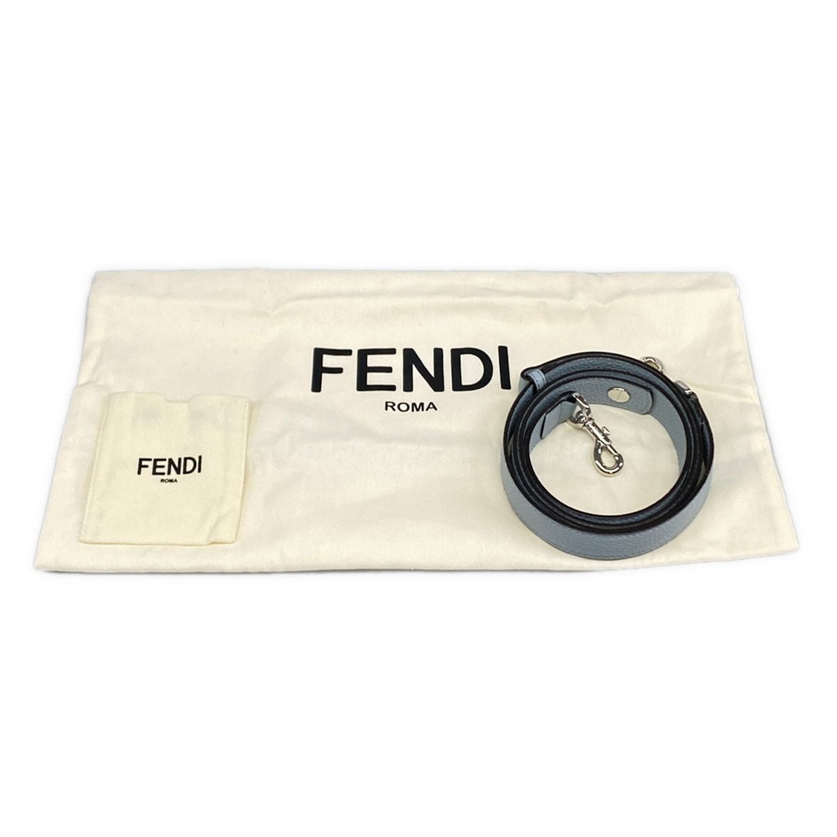 Fendi Handbag by the Way Light Blue Leather — view 8
