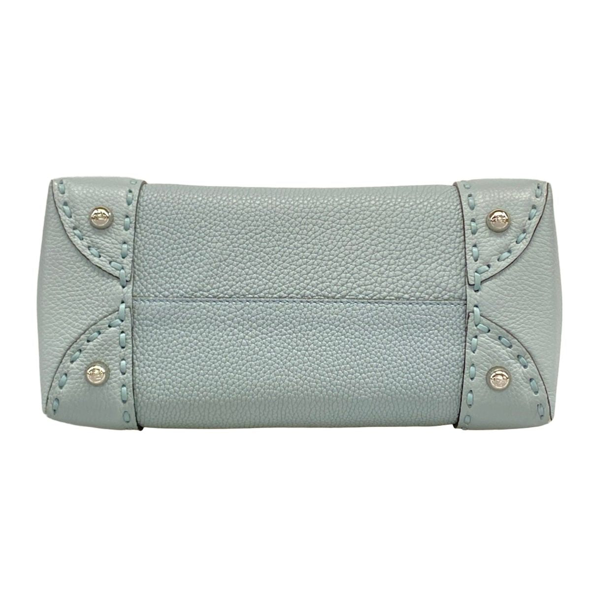 Fendi Handbag by the Way Light Blue Leather — view 5