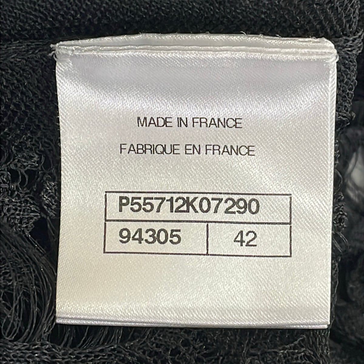 Chanel Long Sleeve Sweater 42 L Black Crew Neck Silk — view 4