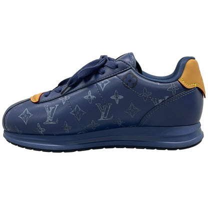 Louis Vuitton Sneakers 9 LV Butter Soft Blue Monogram Pattern Horse Leather — view 3