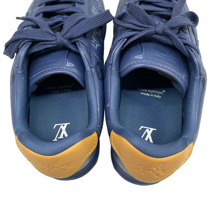 Louis Vuitton Sneakers 9 LV Butter Soft Blue Monogram Pattern Horse Leather — view 7