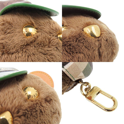 Louis Vuitton Bear Baseball Faux Fur Brown Key Holder Bag Charm — view 7