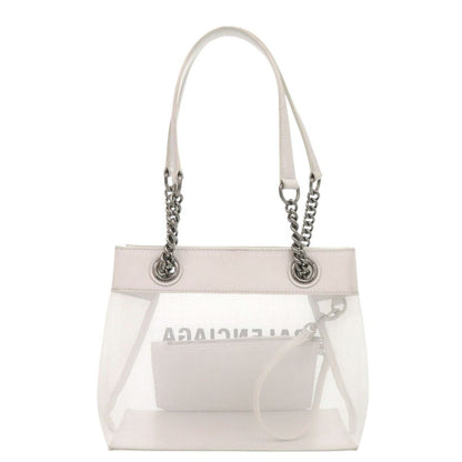 Balenciaga Duty Mesh Leather White Tote — view 2